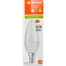 (1 adet) Ledvance 4,9W (40W) 2700K (Sarı Işık) Dim Edilebilir E14 Duylu (Ince Duy) LED Mum Ampul