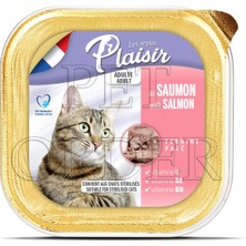 Plaisir Somon Balıklı Pate Yetişkin Kedi Yaş Maması 100 gr 6 adet