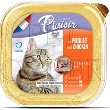 Plaisir Tavuk Etli Pate Yetişkin Kedi Yaş Maması 100 gr 12 adet