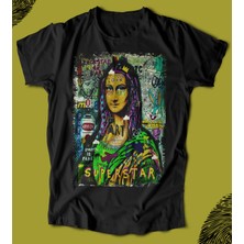 Butişört 'mona Lisa - Superstar‘  Baskılı 'regular-Fit' Unisex Tişört