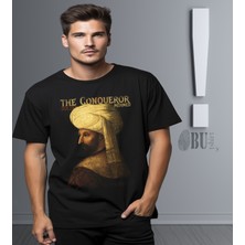 Butişört 'fatih Sultan Mehmet - The Conquerer‘  Baskılı 'regular-Fit' Unisex Tişört