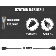 VoltEV 10 Metre Taşınabilir Ev Tipi Şarj Cihazları için Uzatma Kablosu