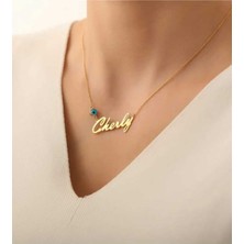 Isim Kolye 14 Ayar Altın Kaplama 925 Ayar Gümüş