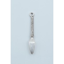 Mızrak Ucu Gümüş Kaplama Kolye Ucu