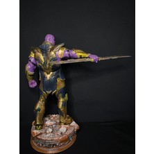 Thanos Figürü – Çift Kılıçlı El Yapımı Diorama Koleksiyon Heykeli (3d Baskı)