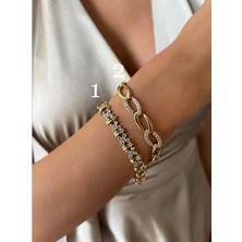 Xuping 14 K Altın Rengi Kuyumcu Model Vip Seri Bileklik 21 cm