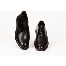 Svm Shoes Deri Parlak Siyah Klasik Ayakkabı, Bağcıklı Siyah Şık Erkek Kundura,  Tabanlı Ayakkabı