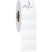 Zuidid 1000 Adet - 30 mm x 20 mm Pp Şeffaf Etiket - Ağız Kapatma Etiketi (Dikdörtgen)