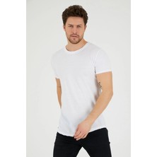 Erkek Bisiklet Yaka Slim Fit Basic T-Shirt