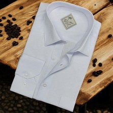 Pamuklu Uzun Kollu Beyaz Erkek Gömlek (Regular Kalıp)