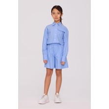 Bg Store Kız Çocuk Mavi Şort