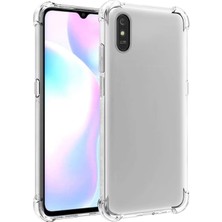  Xiaomi Redmi 9A Kılıf Köşe Korumalı Kılıf Şeffaf Köşeli Kılıf Slikon - Şeffaf