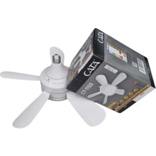 CT-1155 Karayel Fan LED 82W Kumandalı Işıklı Vantilatör E27 Duy Dimlenebilir (Parla)