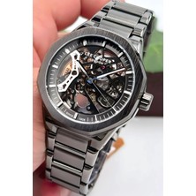 Lee Cooper LC07905.060 Otomatik Mekanizma Füme Renk Çelik Kordon Erkek Kol Saati ZMLC002