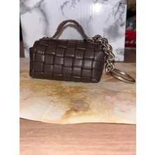 Pinkylola Mini Lola 2 Model Kahverengi Hakiki Deri Anahtarlık,çanta Süsü, Bag Charm