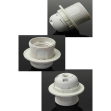 E27 Beyaz Dişli Duy -Avize Duy,masa Lambası Duyu, Abajur Duyu