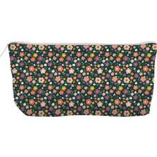 Kanvas Bez Kalemlik, Kalem Kutusu, Cüzdan, Körüklü, Iç Astarlı, 21 x 10 x 6 cm  (Ekahi)