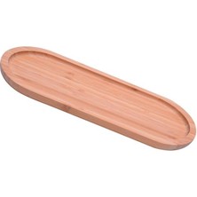 High-Tech Oval Tepsi, Atıştırmalıklar, Kahveler ve Atıştırmalıklar Servis Etmek Için Ideal Tepsi, Bambudan Yapılmış, Sağlam, Dayanıklı, Çok Amaçlı Bambu Sunum Tepsi (35 x 15 x 1,5 Cm) 1 Adet