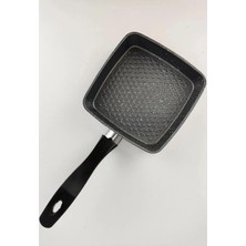 Mini Granit Sos Tavası, Uzak Doğu Omlet ve Sos Hazırlama Tavası, Yapışmaz ve Dayanıklı Yüzeyli Şık Pişirme Tavası (Kare)
