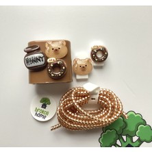 Brokoli Home Apple iPhone 18W/20W Uyumlu Şarj Kılıfı, Şarj Kablosu Örme Aparatı, Kablo Koruyucu Aparat,don