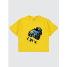Civil Boys Crazy Truck Baskılı 2-5 Yaş Tişört Sarı