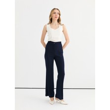 Selen Normal Bel Standart Siyah Kadın Pantolon 25YSL5346