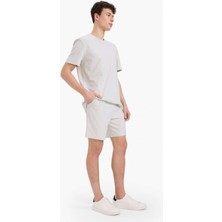 DeFacto %100 Pamuk Relax Fit Twill Dokulu Cepli Şort E2590AX25SM