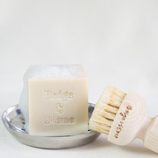 Beige & Stone El Dostu 3 Lü Doğal Mutfak Seti | Zeytinyağlı Katı Bulaşık Sabunu 200 gr , Çelik Sabunluk & Fırça