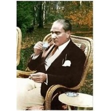 Marsilyan Marsilyan- Kanvas Atatürk Kahve Keyfi Sayılarla Boyama Seti Kasnaklı