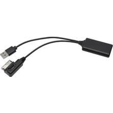 Spibicyy Araba 2'si 1 Arada Bluetooth Kablosu USB Araba Müzik Bluetooth Aux Ses Kablosu Audi Amı Mmı 2g Aksesuarı Için Araba Şarj Kablosu (Yurt Dışından)