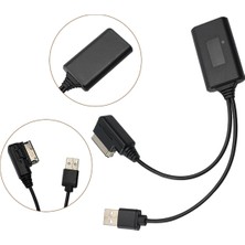 Spibicyy Araba 2'si 1 Arada Bluetooth Kablosu USB Araba Müzik Bluetooth Aux Ses Kablosu Audi Amı Mmı 2g Aksesuarı Için Araba Şarj Kablosu (Yurt Dışından)