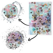 Vuki Simli ve Sulu Kapaklı Renkli Sayfalı Desenli Mini Defter
