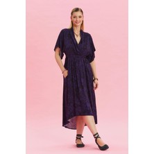 Los Banditos V Yaka Büzgü Detaylı Yazlık Elbise