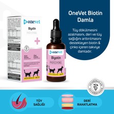OneVet Biotin Damla 50 ml Kedi ve Köpekler İçin Deri ve Tüy Desteği Vitamin Desteği