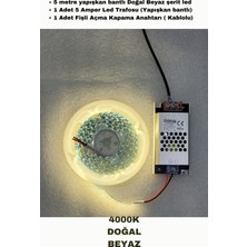 Dolap / Duvar 5 Metre Tak Çalıştır Mt/120 Led Şerit Led - 4000K DOĞAL BEYAZ
