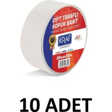 Kraf 10 Adet 38 mm x 5 Metre Çift Taraflı Köpük Bant