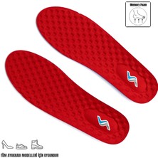M900 Model Memory Foam Ortapedik Boy Yükseltici Unisex Tabanlık Kırmızı