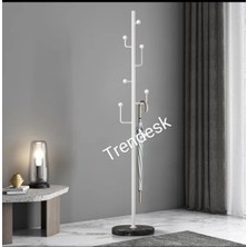 Trendesk Modern Metal Beyaz Ayaklı Askılık Elbise Askısı 1053-CN