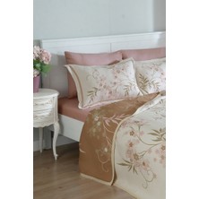 NEEA HOME Clara Çift Kişilik Yatak Örtüsü Takımı Naturel Bej Renk Günlük Çok Amaçlı Pike Örtü Seti 260 x 260 cm