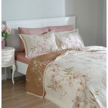NEEA HOME Clara Çift Kişilik Yatak Örtüsü Takımı Naturel Bej Renk Günlük Çok Amaçlı Pike Örtü Seti 260 x 260 cm