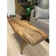 Kastawoods 2180041 Ceviz El Yapımı Kütük Orta Sehpa 73 x 43, Yükseklik:46