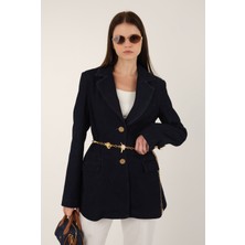 Denim Blazer Ceket Mavi