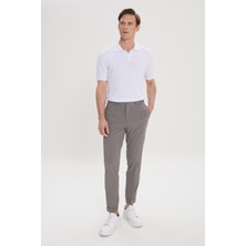 Slim Fit Dar Kesim Beli Lastikli Yan Cep Rahat Pantolon