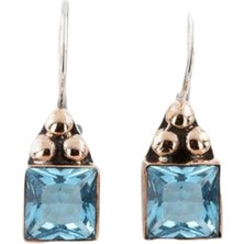 Necati Gün Aquamarine Taşlı Gümüş Otantik Küpe