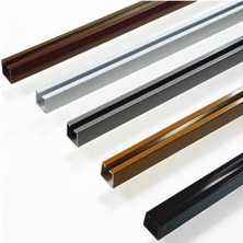 Siyah 200 cm Ray Rustik Perde Askı Rayı Aluminyum Ray)