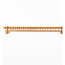 Meşe 150  cm  Tekraylı Rustik Perde Askı Seti (Ahşap Başlık ile Aluminyum Boru ve Ray)
