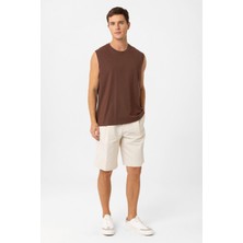 Antioch Kahve Relaxed Fit Erkek Kolsuz T-Shirt