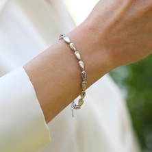 Damla Taşsız Sıralı Gümüş Bileklik