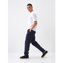 Erkek Beyaz Regular Fit Pamuklu Polo Yaka Tişört