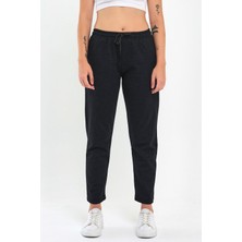 3'lü Kadın Lacivert Klasik Cepli Eşofman Altı